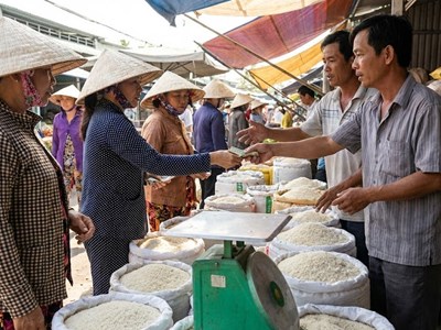 Giá lúa gạo hôm nay 28.12: Lúa tăng nhẹ, gạo chưa biến động