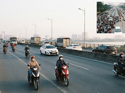 Giao thông Hà Nội sáng 6.1: Nhiều điểm ùn tắc cục bộ