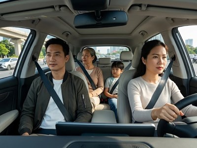 Ngồi ghế sau ô tô không thắt dây an toàn có bị phạt tiền từ 2026?