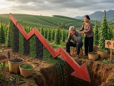 Giá hồ tiêu hôm nay 17.3: Giảm mạnh giữa mùa thu hoạch