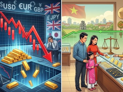 Giá vàng hôm nay 19.3: Quốc tế rơi mạnh, SJC vẫn giữ mốc 183 triệu