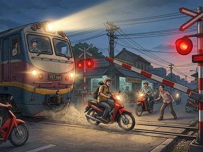 Mức phạt mới lỗi vượt đèn đỏ đường sắt tăng mạnh từ 15.5.2026