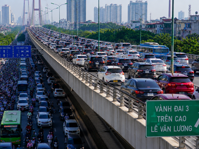 Giao thông Hà Nội sáng 12.5: Vành đai 3 đông xe, cầu lớn thông thoáng