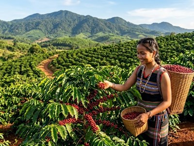 Giá cà phê hôm nay 10.6 tăng trở lại, Tây Nguyên nhích thêm 300-500 đồng/kg