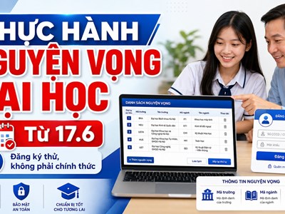 Từ 17.6, thí sinh thực hành đăng ký nguyện vọng đại học 2026