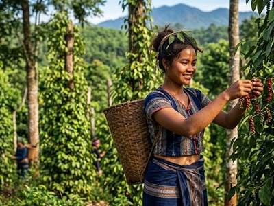 Giá hồ tiêu hôm nay 23.6: Nhiều vùng tăng 500 - 1.000 đồng/kg