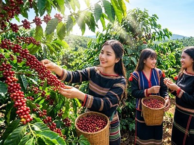 Giá cà phê hôm nay 25.8.2026 đồng loạt tăng 300 đồng/kg