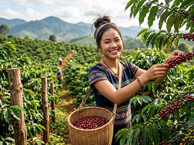 Giá cà phê hôm nay 7.9 ổn định sau phiên tăng 1.000 đồng/kg