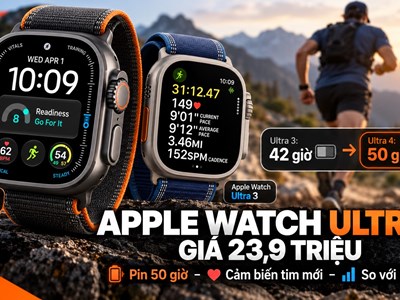 Apple Watch Ultra 4 sắp bán tại Việt Nam giá 23,9 triệu đồng, có gì mới so với Ultra 3?
