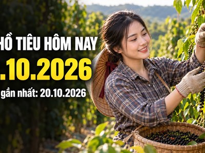 Giá hồ tiêu hôm nay 22.10.2026: Thị trường chờ bảng giá mới