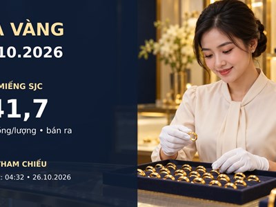 Giá vàng hôm nay 26.10.2026: Chờ tín hiệu trong tuần giao dịch mới