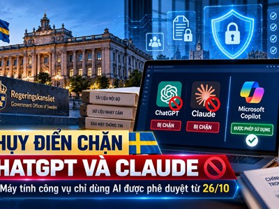 Thụy Điển chặn ChatGPT và Claude trên máy tính công vụ từ 26.10