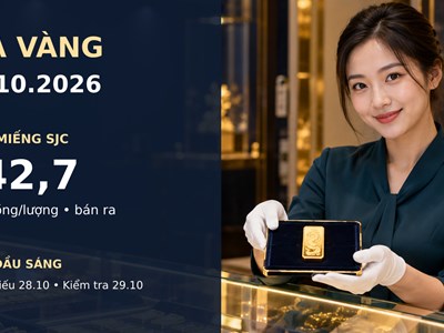 Giá vàng hôm nay 29.10.2026: Thị trường đón quyết định của Fed