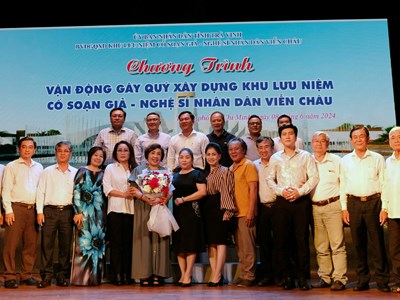 Vận động gây quỹ xây dựng Khu lưu niệm soạn giả - NSND Viễn Châu