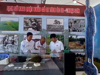Trưng bày mô hình bảo vật quốc gia và cổ vật văn hóa Óc Eo trên vùng đất Thoại Sơn