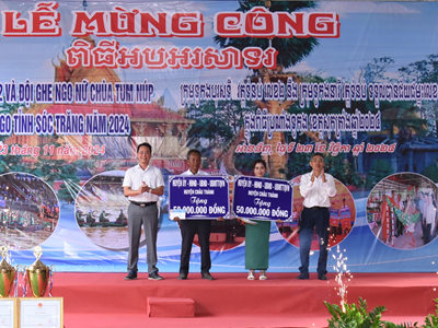Chùa Tum Núp mở hội mừng công chức vô địch Đua ghe Ngo tỉnh Sóc Trăng năm 2024