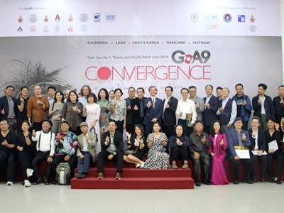 Trường ĐH Mỹ thuật TP.HCM khai mạc triển lãm mỹ thuật quốc tế “Hội tụ” GoA9