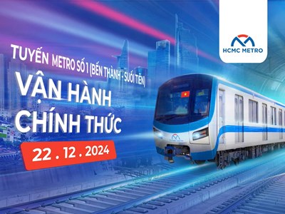 Tuyến Metro Bến Thành-Suối Tiên vận hành chính thức từ 22.12