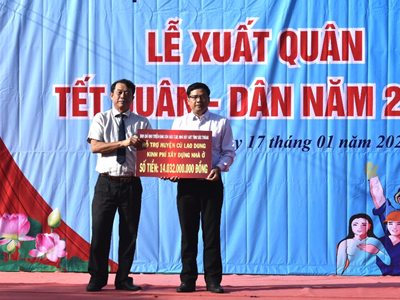 Lễ xuất quân thực hiện các hoạt động “Tết Quân – Dân” năm 2025 
