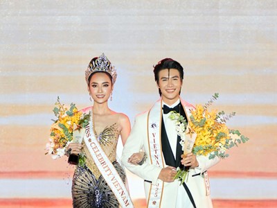 Trần Trân Mỹ Linh và Nguyễn Đình Tuấn Kiệt đăng quang Miss & Mister Celebrity Vietnam 2025