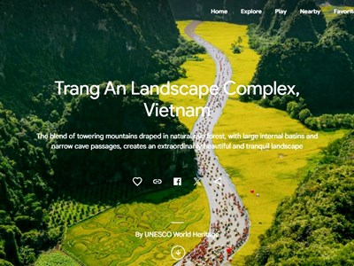 Quần thể Danh thắng Tràng An trên “bảo tàng số” Google Arts & Culture