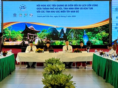 Xúc tiến điểm đến du lịch giữa Hà Nội, Ninh Bình, Kon Tum với các tỉnh miền Tây Nam Bộ