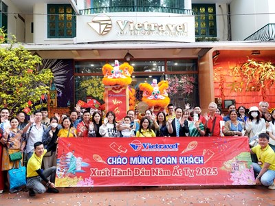 Hơn 15.000 lượt khách tham gia tour du xuân 2025 của Vietravel