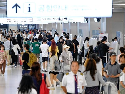 Hàn Quốc: 4,31 triệu lượt khách bay dịp cao điểm hè