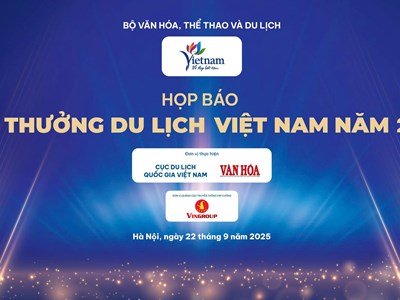 Chiều nay, họp báo giới thiệu Giải thưởng Du lịch Việt Nam năm 2025