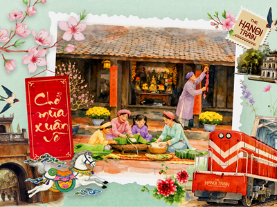 Đoàn tàu “Chở mùa Xuân về” mở hành trình di sản Thăng Long - Kinh Bắc