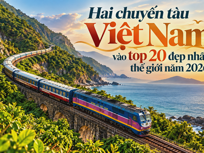 Hai chuyến tàu Việt Nam vào top 20 đẹp nhất thế giới năm 2026