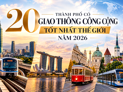 20 thành phố có giao thông công cộng tốt nhất thế giới năm 2026
