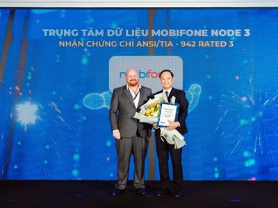 Trung tâm dữ liệu MobiFone Node 3 vinh dự nhận chứng chỉ ANSI/TIA-942 Rated 3
