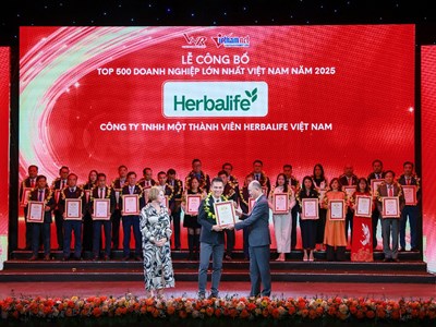 Herbalife Việt Nam được xếp hạng Top 500 doanh nghiệp lớn nhất Việt Nam 7 năm liên tiếp