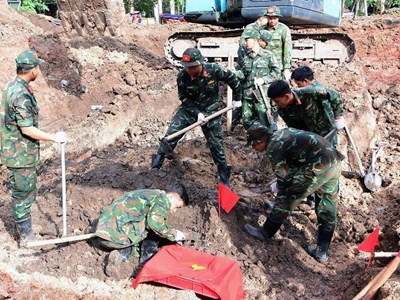 TP.HCM: Thêm 18 bộ hài cốt liệt sĩ được phát hiện tại Công viên Lê Thị Riêng