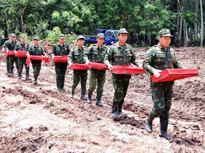 Hơn 700 bộ hài cốt liệt sĩ đã được quy tập tại Công viên Lê Thị Riêng 