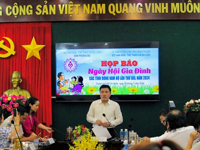 Ngày hội Gia đình các tỉnh Đông Nam Bộ năm 2024 sẽ diễn ra tại tỉnh Bình Thuận