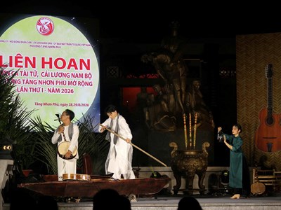 11 đội thi hội ngộ tại Liên hoan Đờn ca tài tử - Cải lương Nam Bộ phường Tăng Nhơn Phú