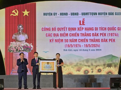 Kỷ niệm 50 năm Chiến thắng Đăk Pék và đón nhận di tích lịch sử quốc gia 