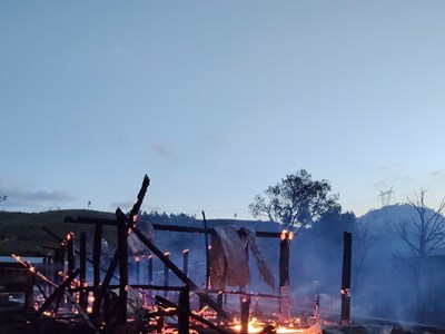 Quảng Ngãi: Hỏa hoạn thiêu rụi nhà rông lớn nhất của người Ba Na ở làng Kon Brăp Ju