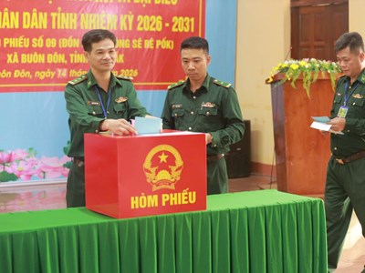 Đắk Lắk: 11 tổ bầu cử hoàn thành việc bỏ phiếu sớm