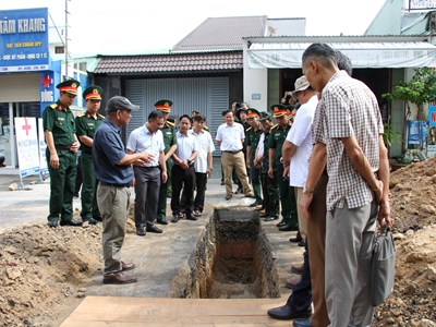 Quảng Ngãi mở rộng hướng tìm kiếm hài cốt liệt sĩ trên đường Trường Chinh
