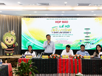 Đắk Lắk kỳ vọng thu hút 300.000 lượt khách tại Lễ hội Sầu riêng năm 2026