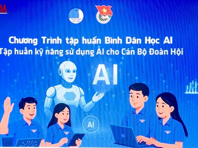 Khởi động chương trình tập huấn kỹ năng sử dụng AI cho cán bộ Đoàn, Hội