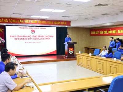 Trung ương Đoàn phát động ủng hộ người dân khắc phục khó khăn sau bão số 10