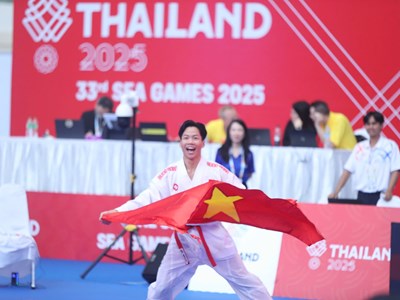 Võ sĩ Công an nhân dân đoạt HCV thuyết phục tại SEA Games 33