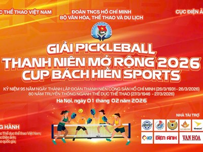 Khởi động Giải Pickleball Thanh niên mở rộng 2026