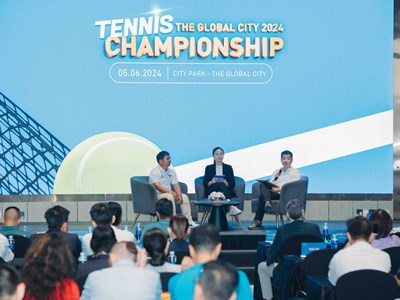 Khoảng 500 VĐV tham dự Giải quần vợt The Global City 2024