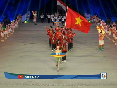 Đoàn Thể thao Việt Nam dự Lễ khai mạc Đại hội Thể thao Bãi biển châu Á