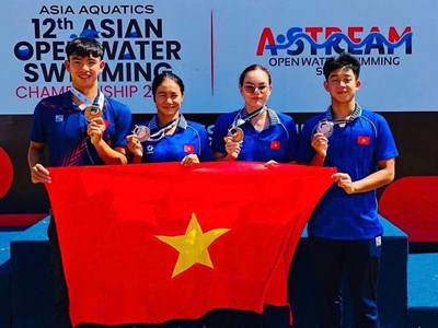 Bơi Việt Nam giành 5 huy chương tại Giải mặt nước mở châu Á 2026